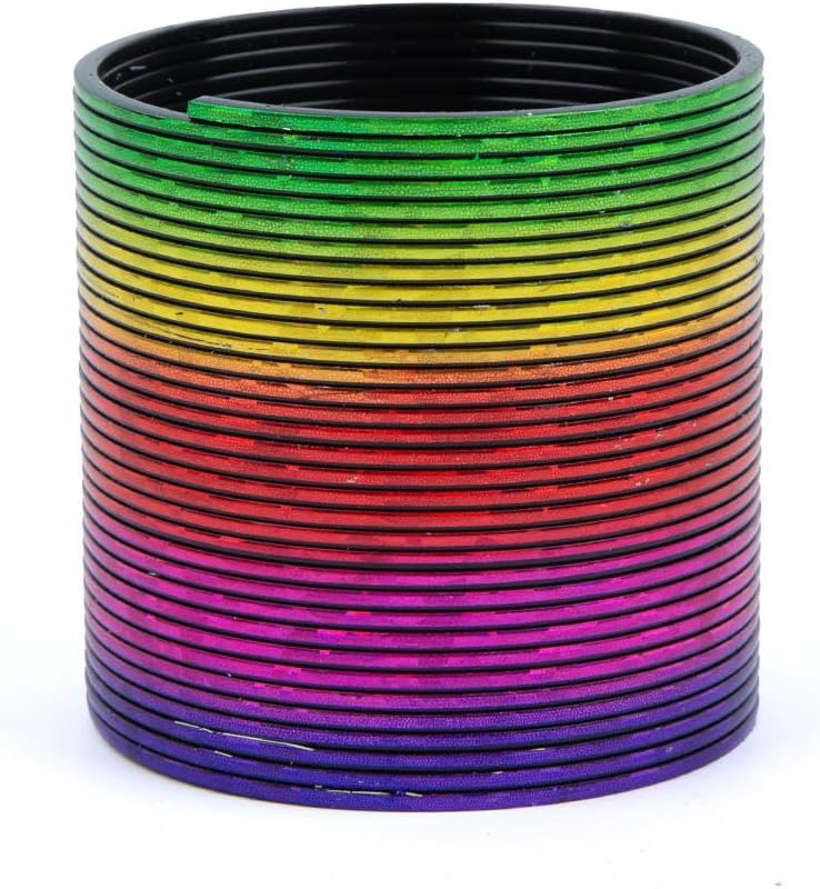 Daiso Metal Funky Spring – Multicolor | Classic Coil Toy for Stress Relief, Play & Desk Fun - Image 3